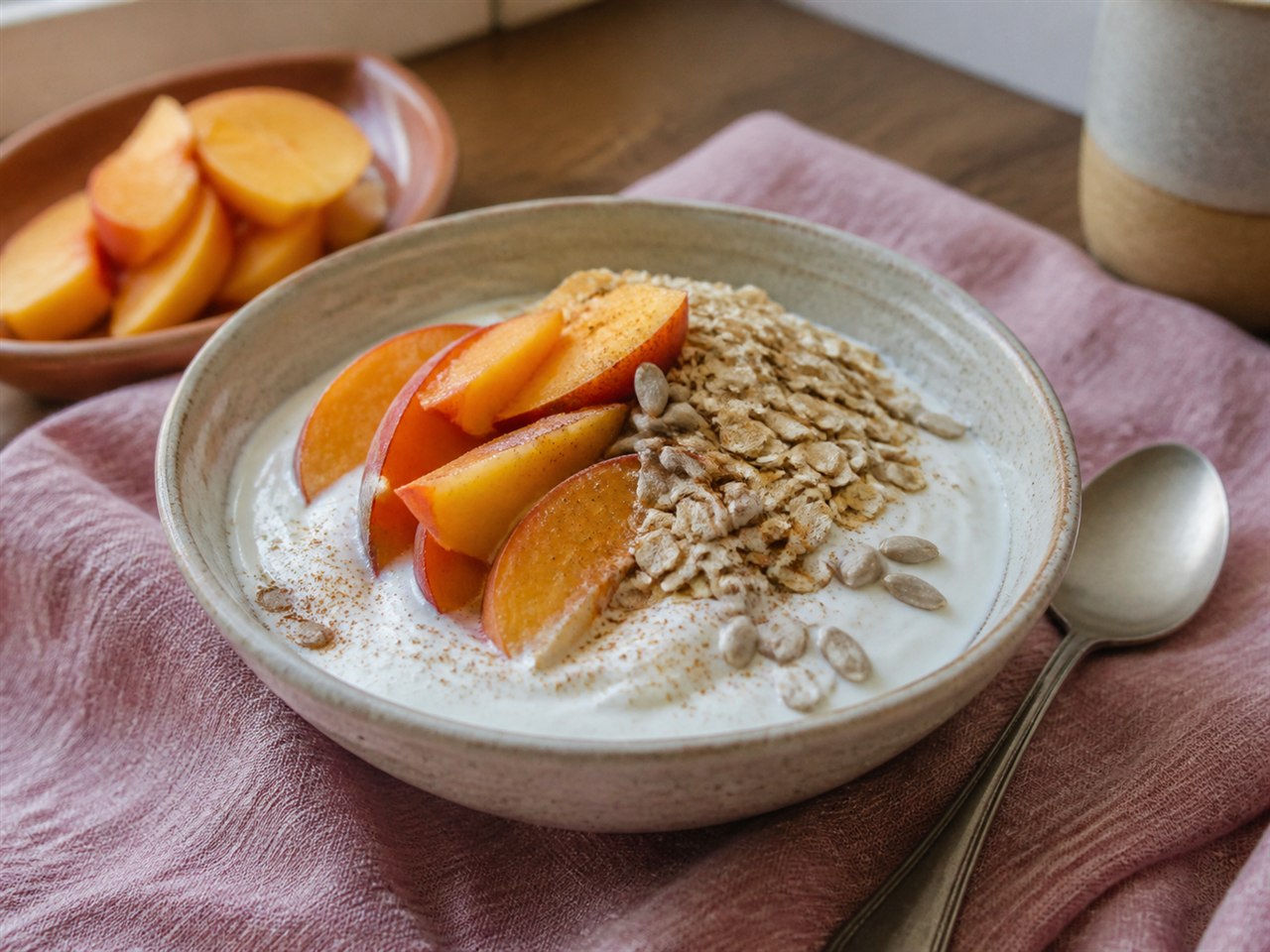 Peach Yogurt & Sunflower Bowl